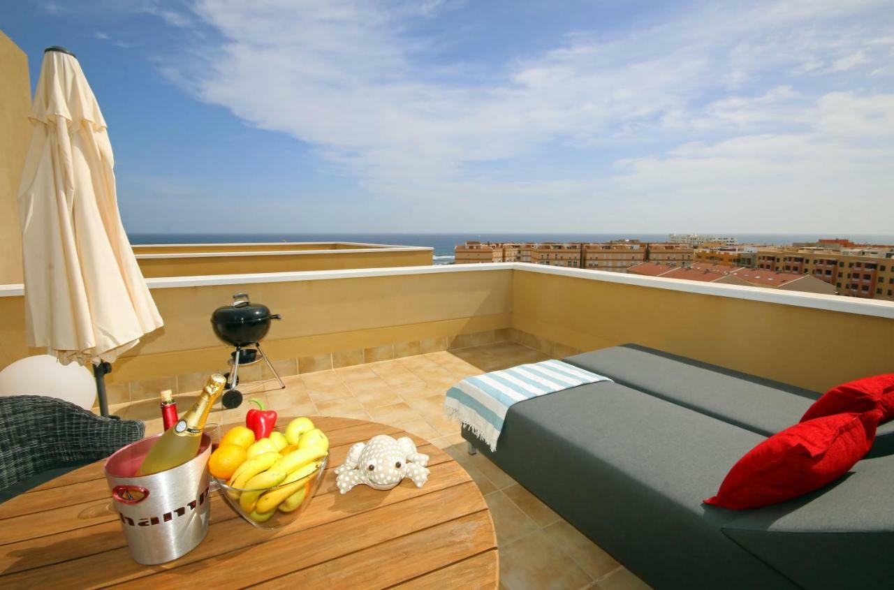 La Perla By Rentmedano Superb Luxury Duplex, Private Roof Terrace, Ocean View, Pool, Wifi And Parking Apartment El Médano Exterior photo